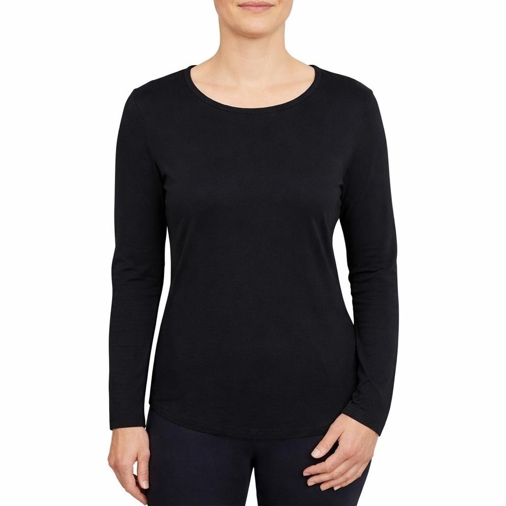 SEG'MENTS Women's XS Activewear Top Black Merino Wool H0533